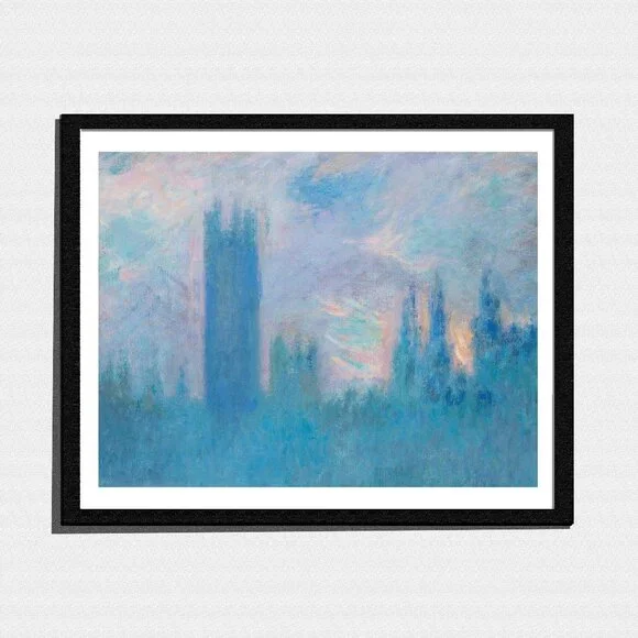 Art Print, Minimalist Colorful Pastel Cityscape - Picture 1 of 1